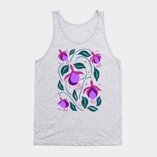 Fuchsia Flowers Tank Top